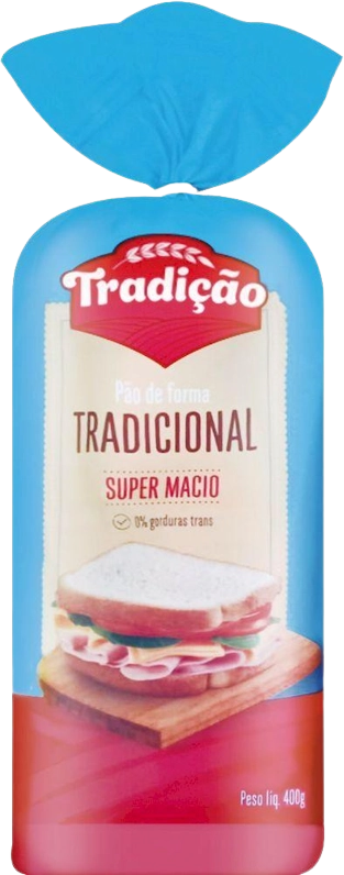Pão De Forma Tradicional Tradição Pacote 400g