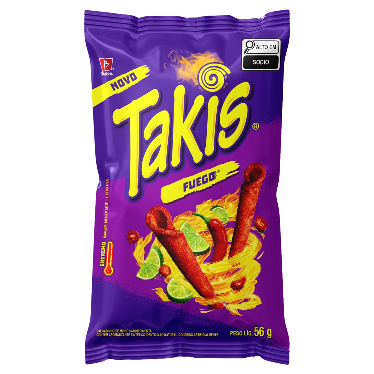Salgadinho De Milho Fuego Takis Pacote 56g
