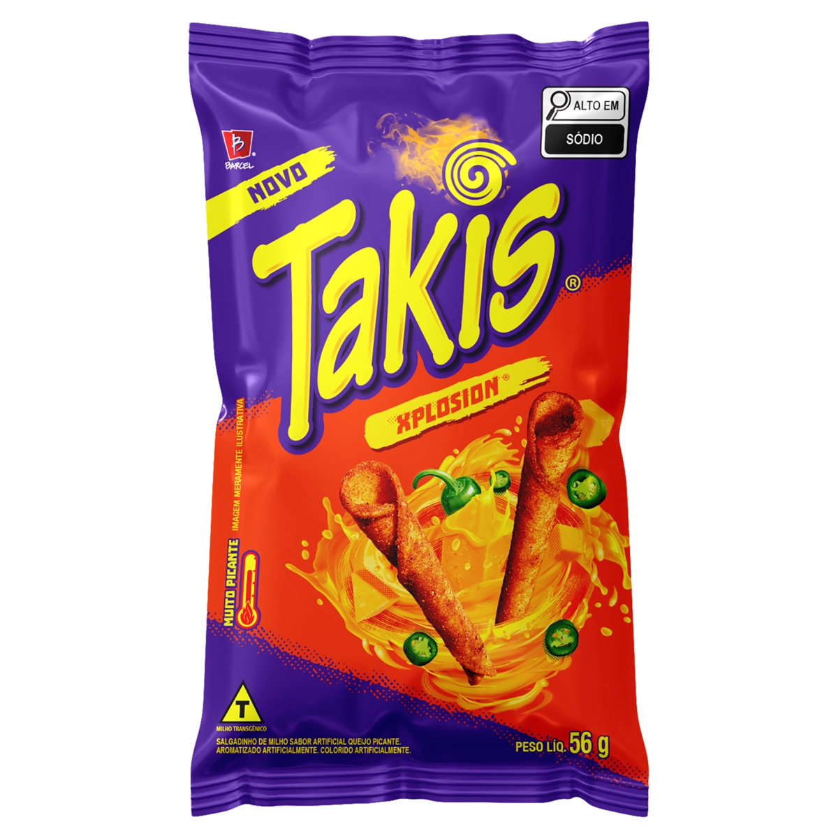 Salgadinho De Milho Picante Xplosion Takis Pacote 56g