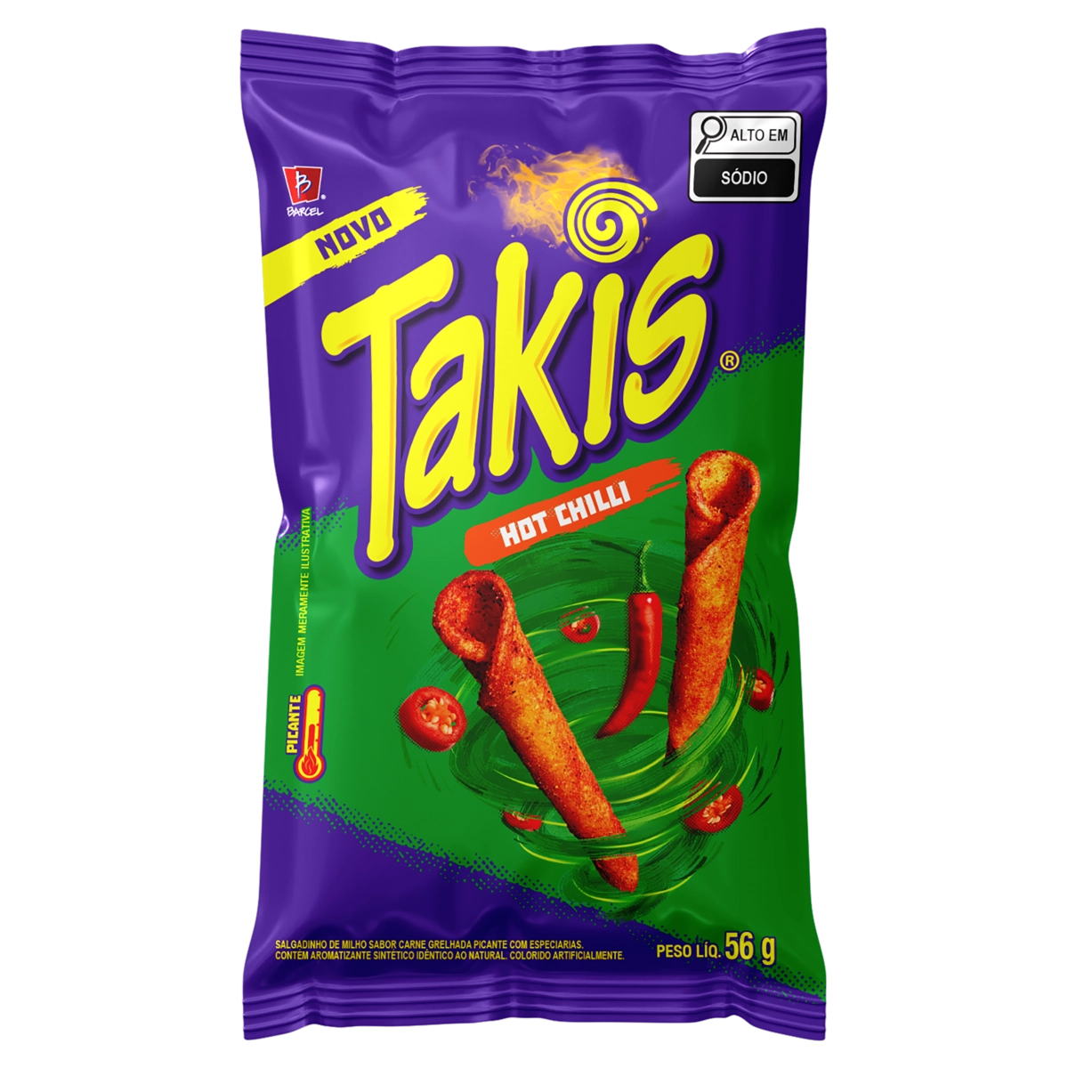 Salgadinho De Milho Picante Hot Chilli Takis Pacote 56g