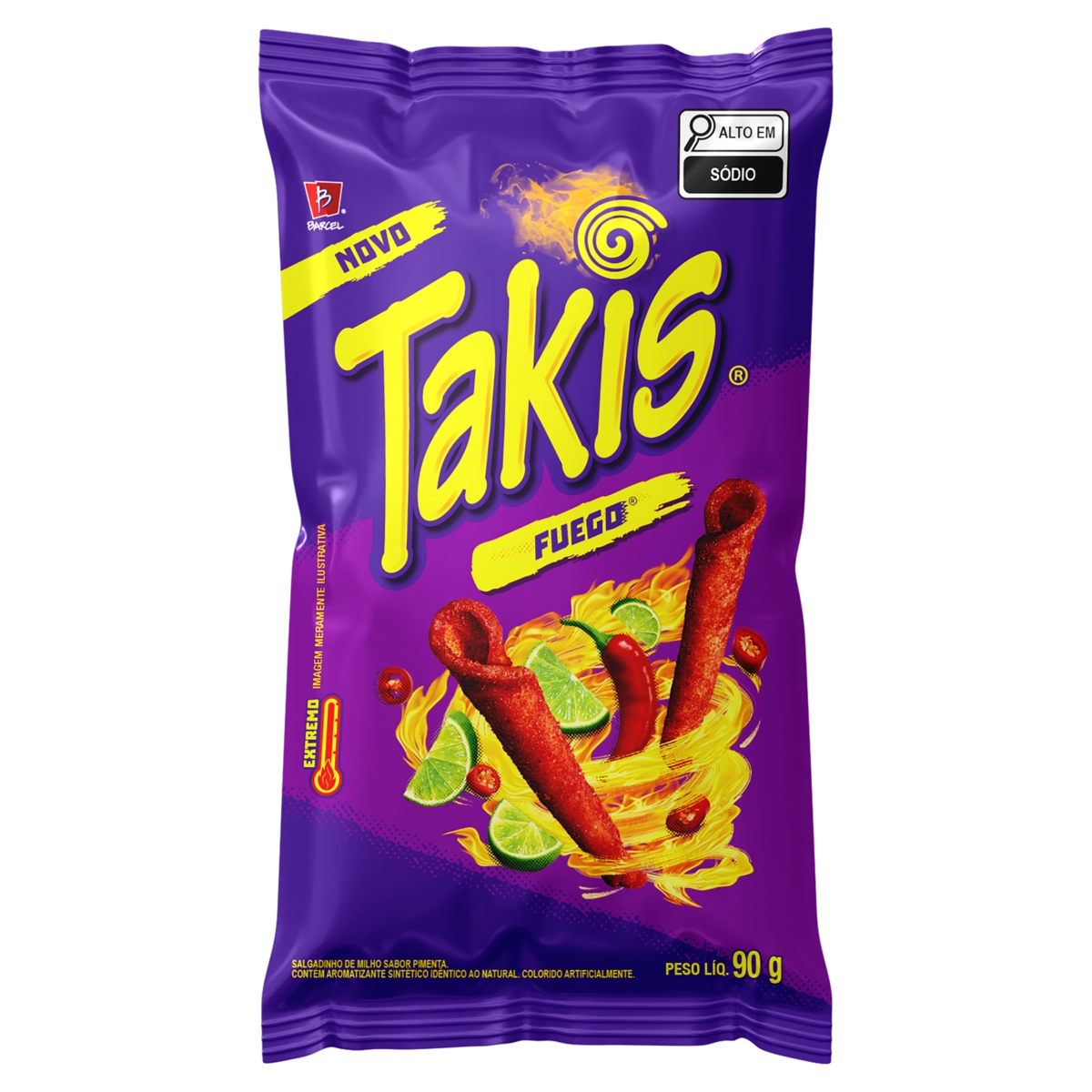 Salgadinho De Milho Fuego Takis Pacote 90g