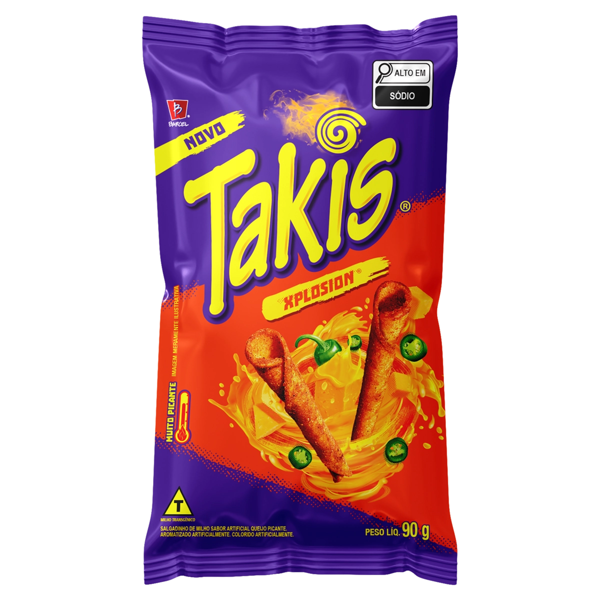 Salgadinho De Milho Picante Xplosion Takis Pacote 90g