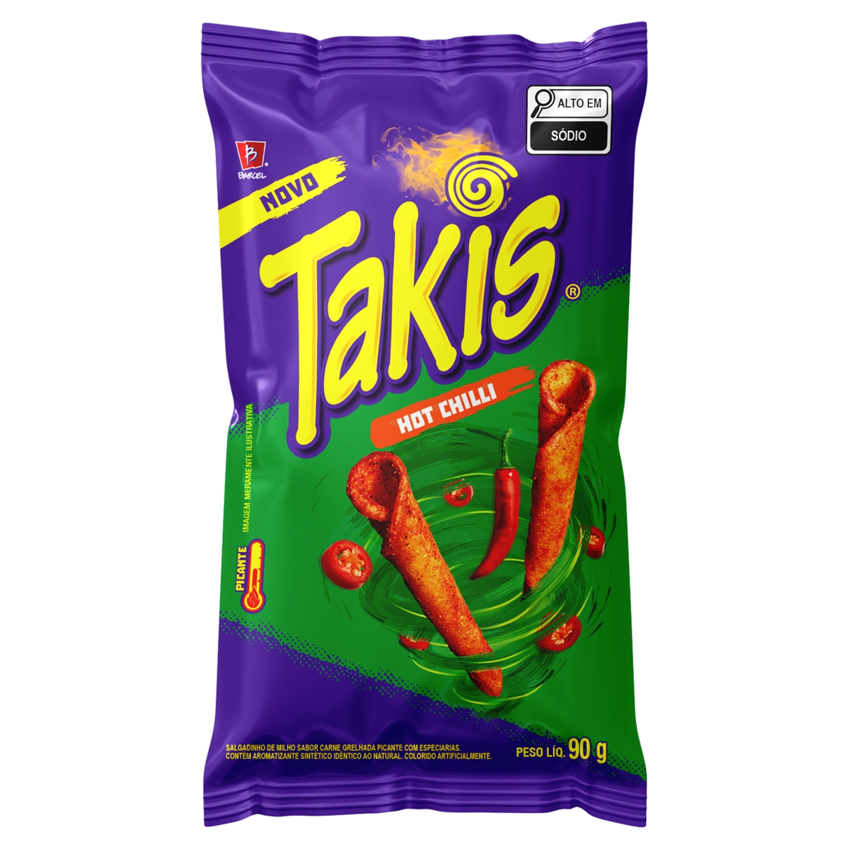 Salgadinho De Milho Picante Hot Chilli Takis Pacote 90g