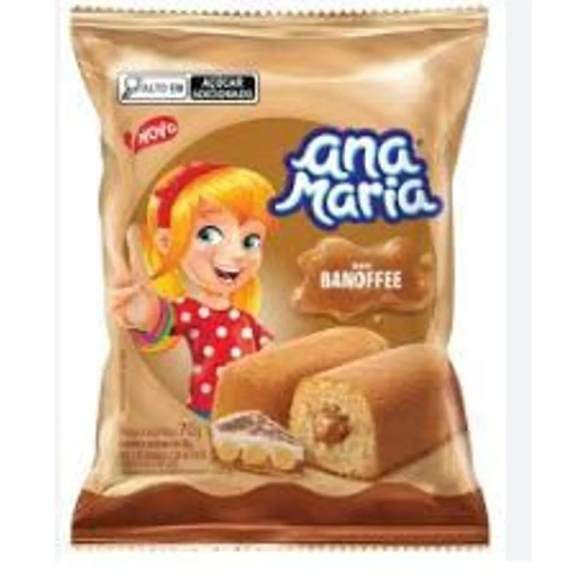 Bolo Banoffee Recheio Doce De Leite Ana Maria Pacote 70g 2 Unidades