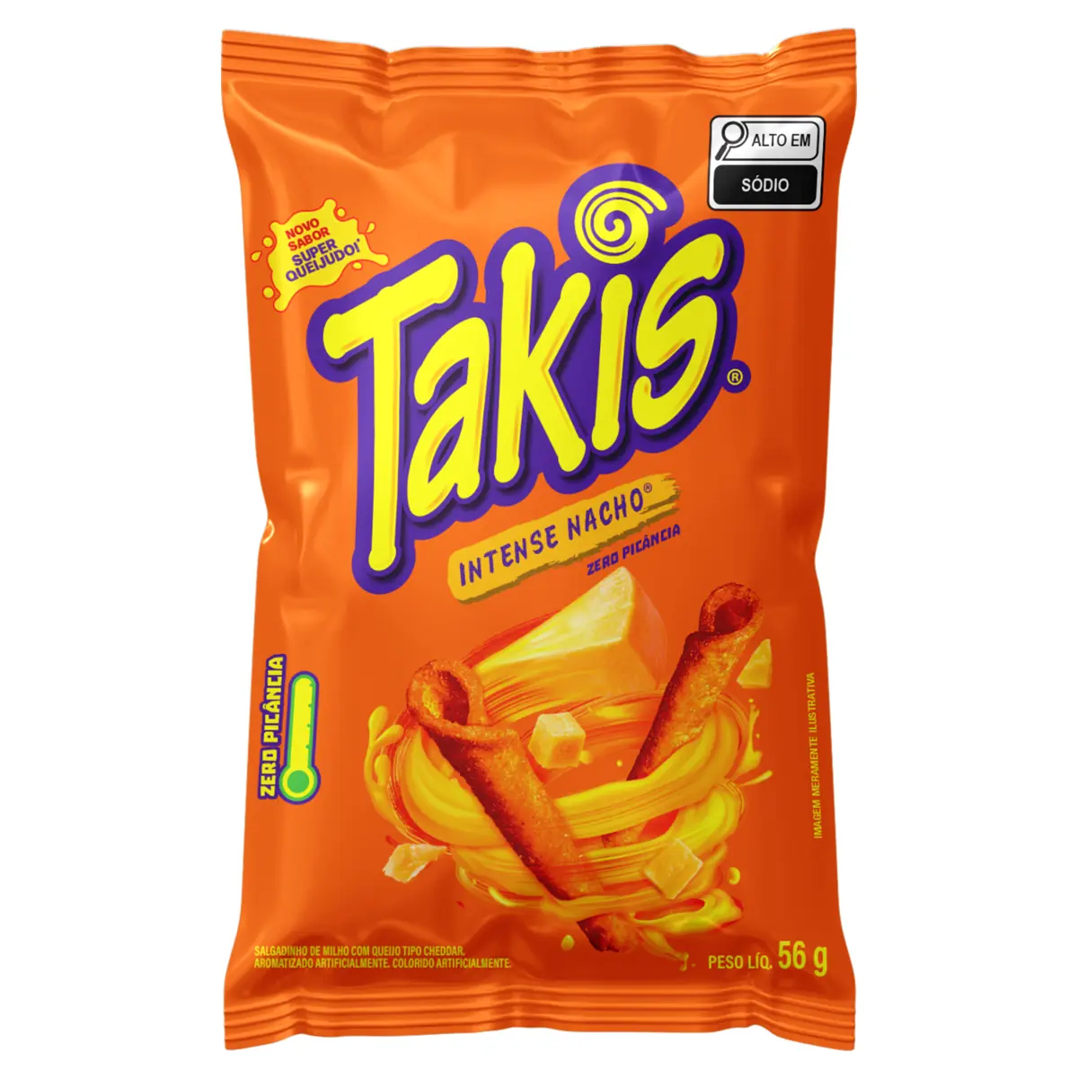 Salgadinho De Milho Intense Nacho Takis Pacote 56g