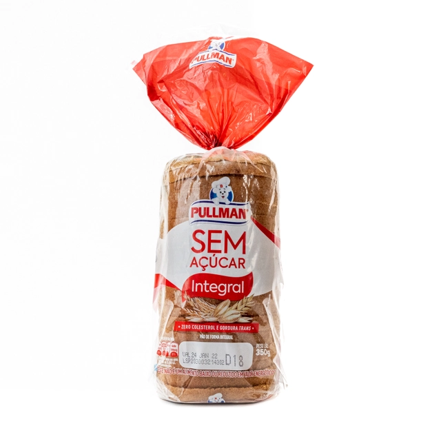 PÃO DE FORMA SEM AÇÚCAR INTEGRAL PULLMAN 350G