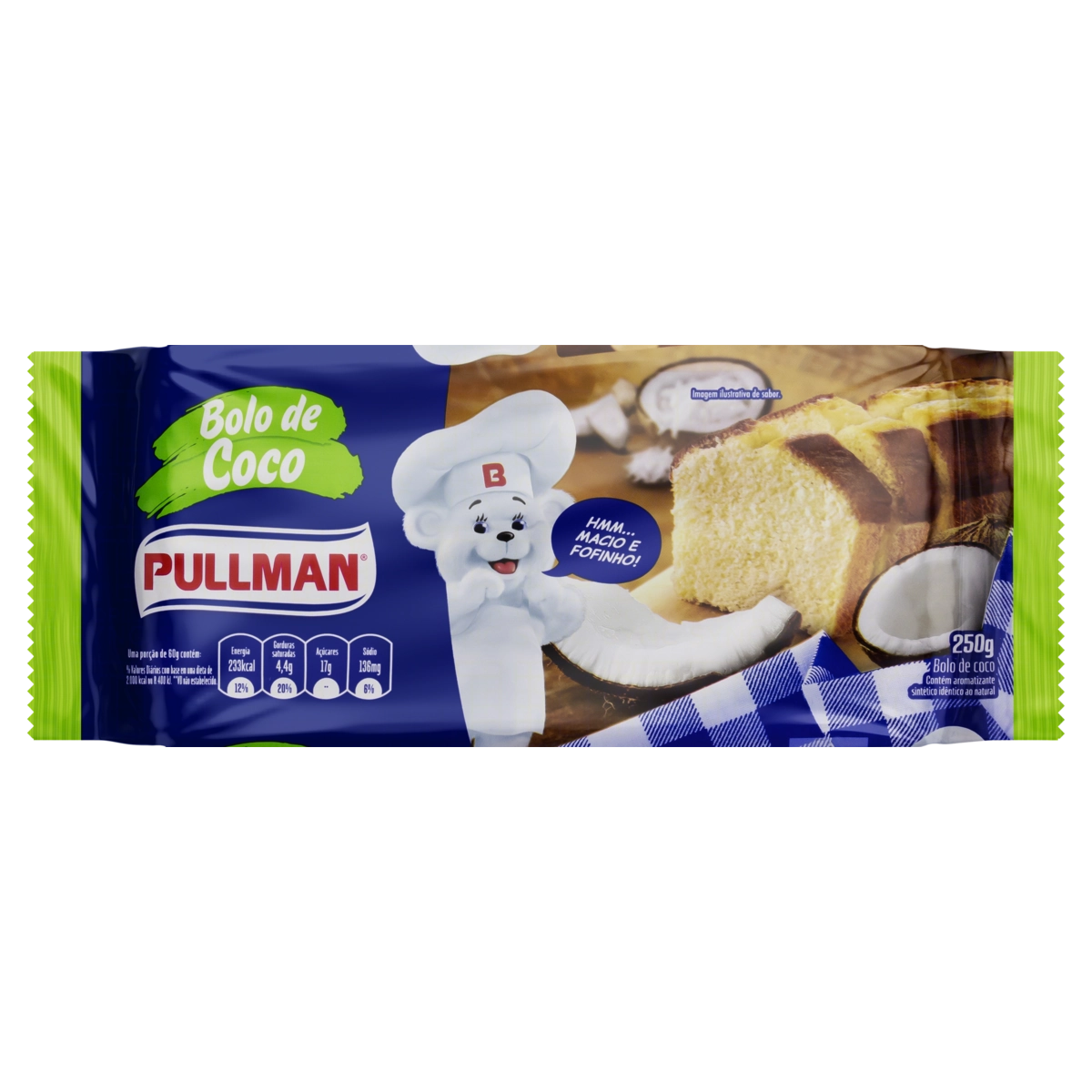 Bolo Coco Pullman 250g
