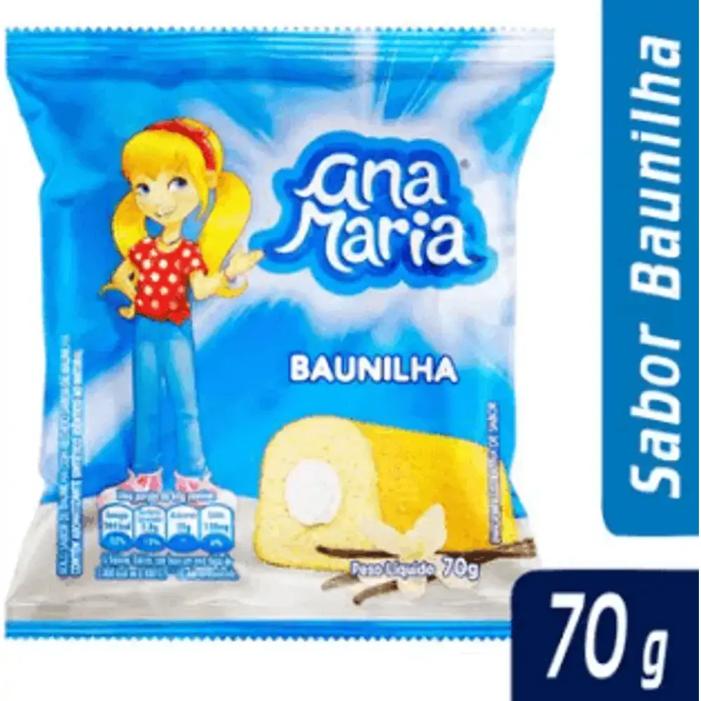 Bolo de Baunilha Recheado Ana Maria 70g