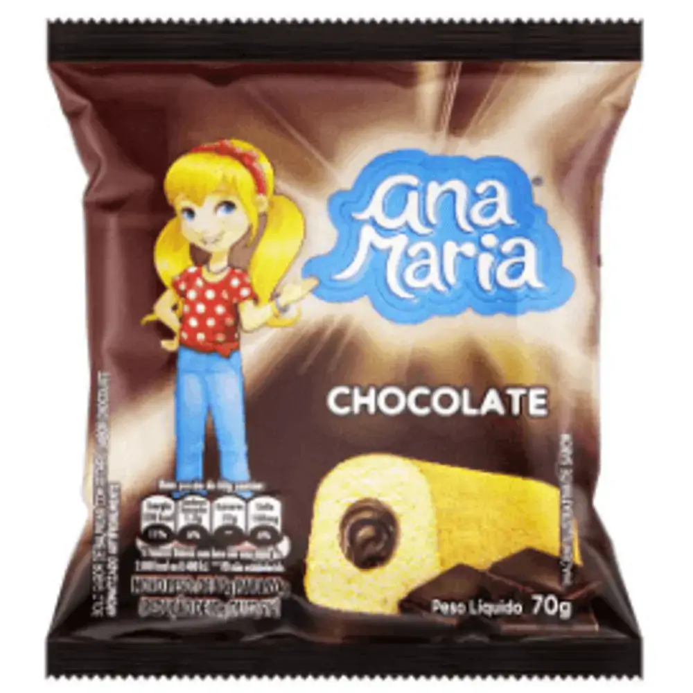 Bolo de Baunilha com Recheio de Chocolate Ana Maria 70g