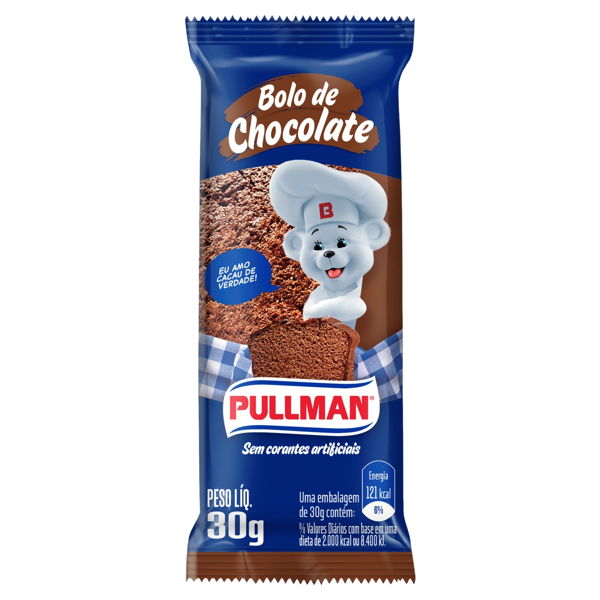 Bolo Chocolate Pullman Pacote 30g