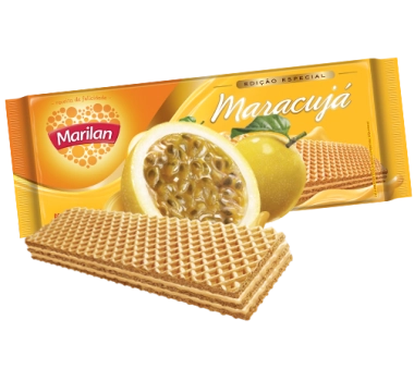 Biscoito Wafer Recheio Maracujá Marilan Pacote 115g
