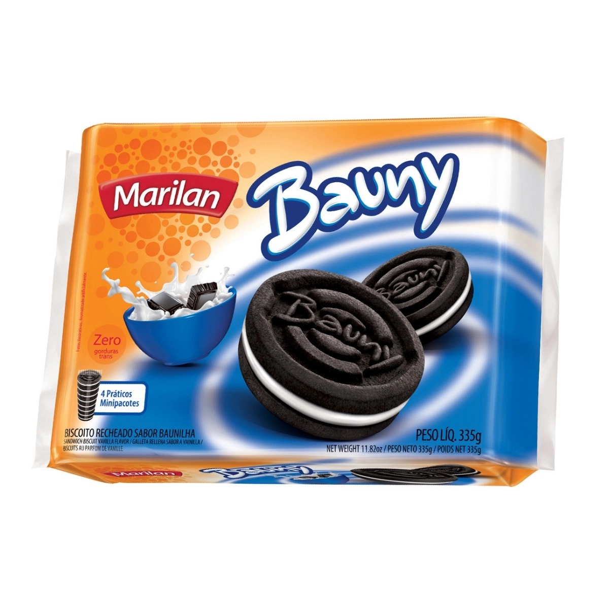 Biscoito Recheio Bauny Marilan Pacote 335g