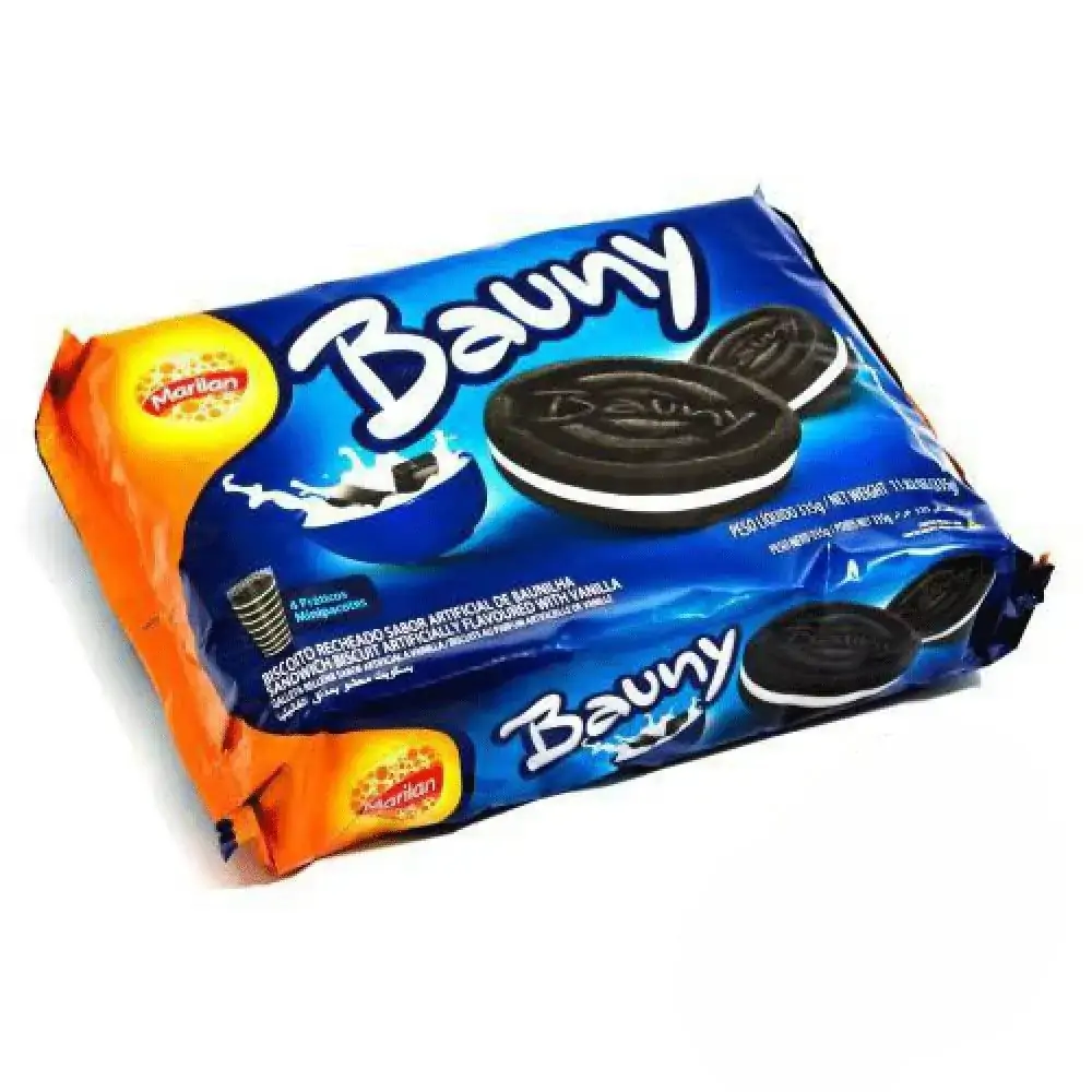 Biscoito Marilan Recheado Bauny Baunilha Chocolate 335gr