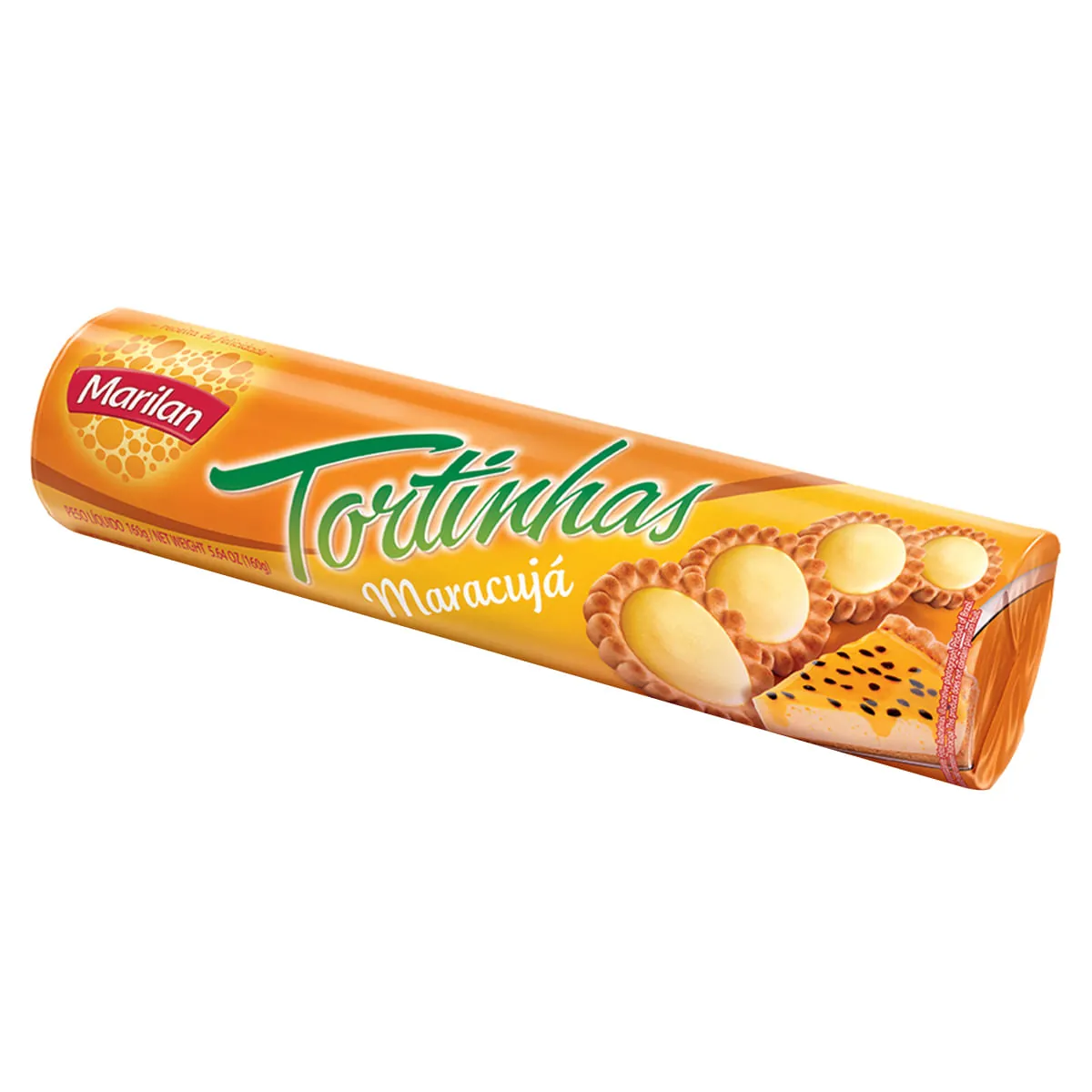Biscoito Recheio Maracujá Marilan Tortinhas Pacote 160g
