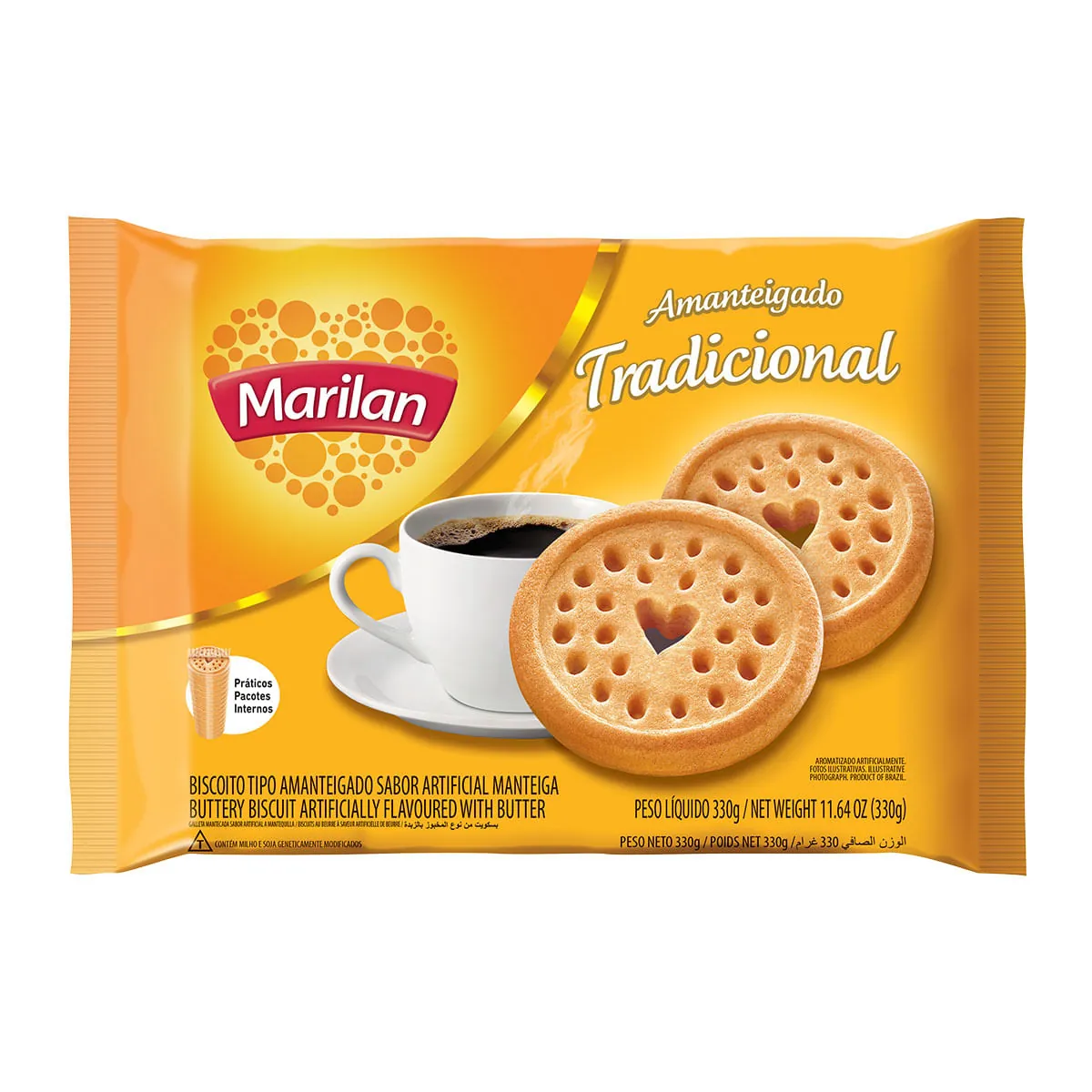 Biscoito Amanteigado Tradicional Marilan Pacote 330g
