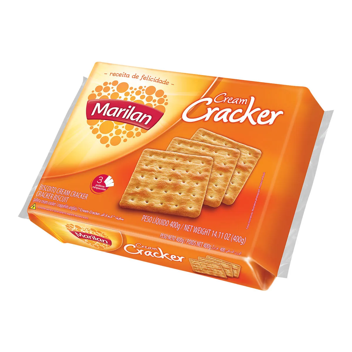 Biscoito Cream Cracker Marilan Pacote 400g