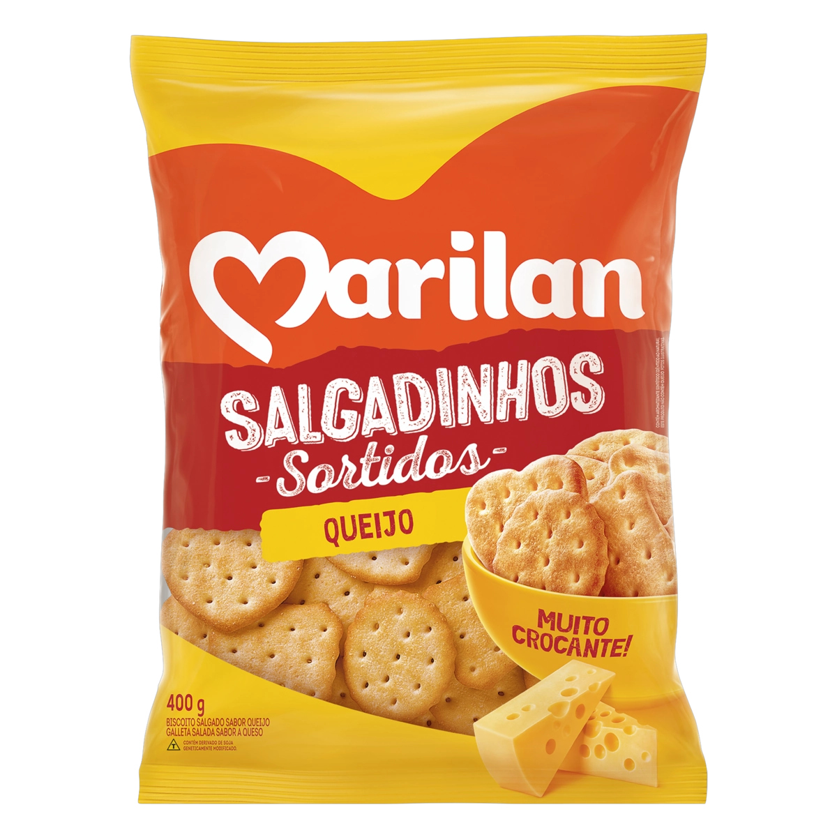 Biscoito Salgadinho Queijo Marilan Pacote 400g