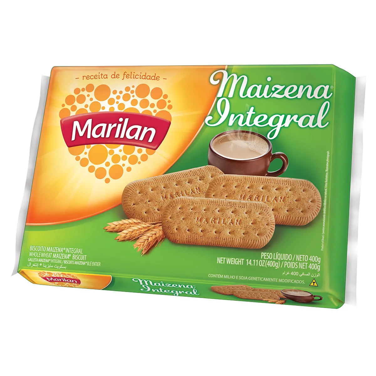 Biscoito Integral Marilan Maizena Pacote 400g
