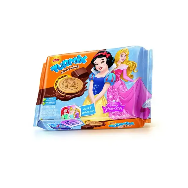 Biscoito Recheio Chocolate Disney Princesa Marilan Pacote 360g