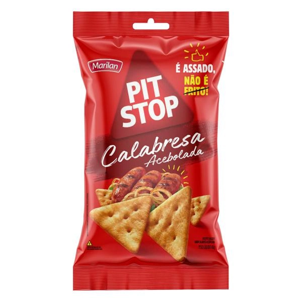 Biscoito Calabresa Acebolada Marilan Pit Stop Pacote 80g