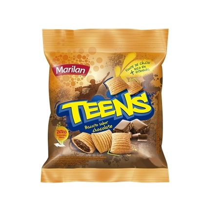 Biscoito Marilan Teens Recheado Chocolate 110gr