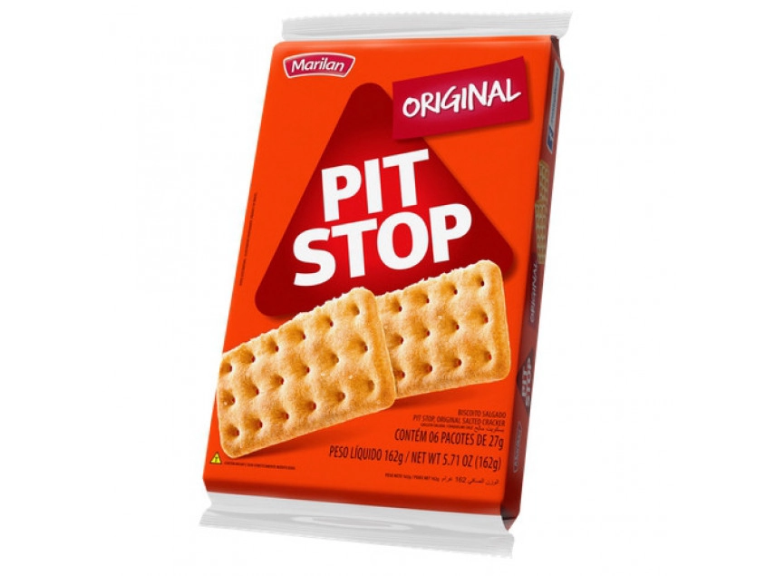 Pack Biscoito Original Marilan Pit Stop Pacote 162g 6 Unidades