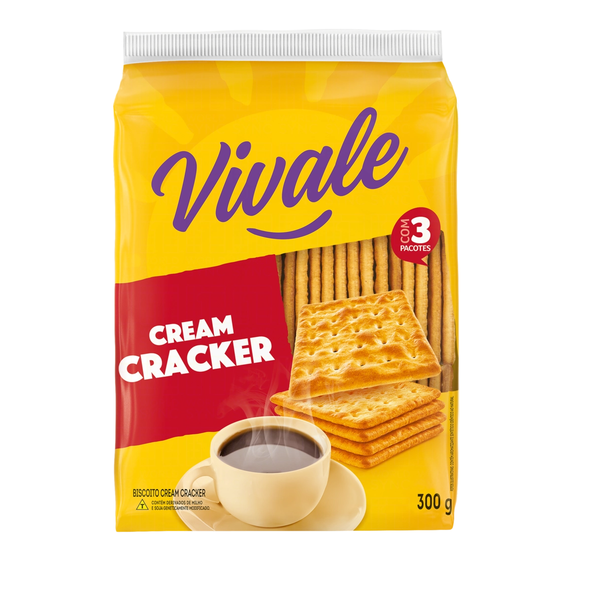 Biscoito Cream Cracker Vivale Pacote 300g