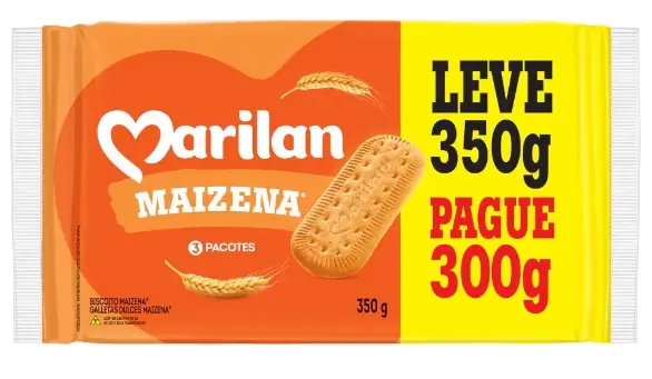 Biscoito Marilan Maizena Pacote Leve 350g Pague 320g