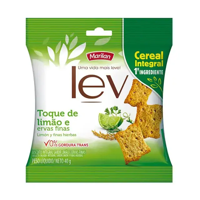 Snack Marilan Lev 40g Limao/ervas Finas