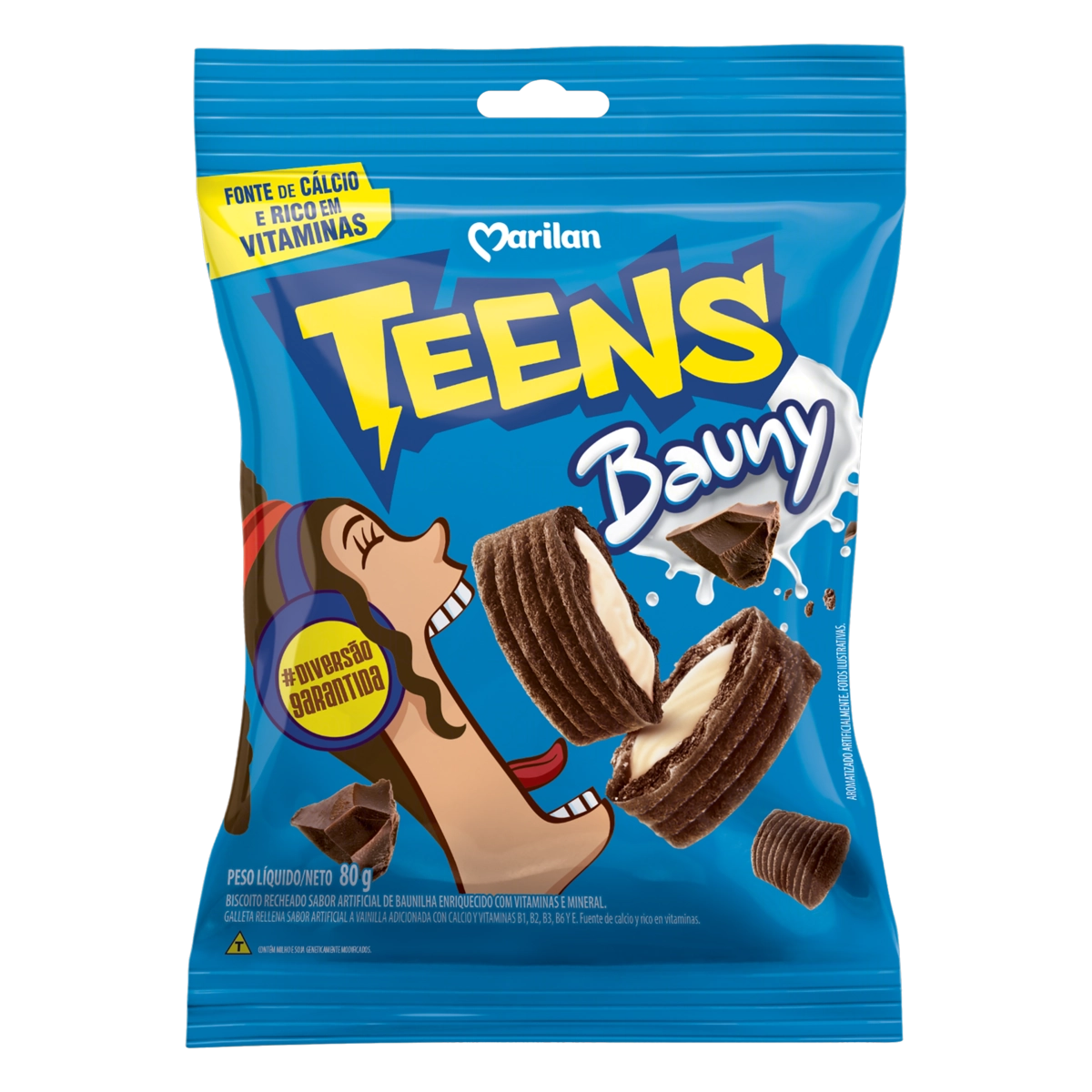 Biscoito Teens Bauny MARILAN 80g