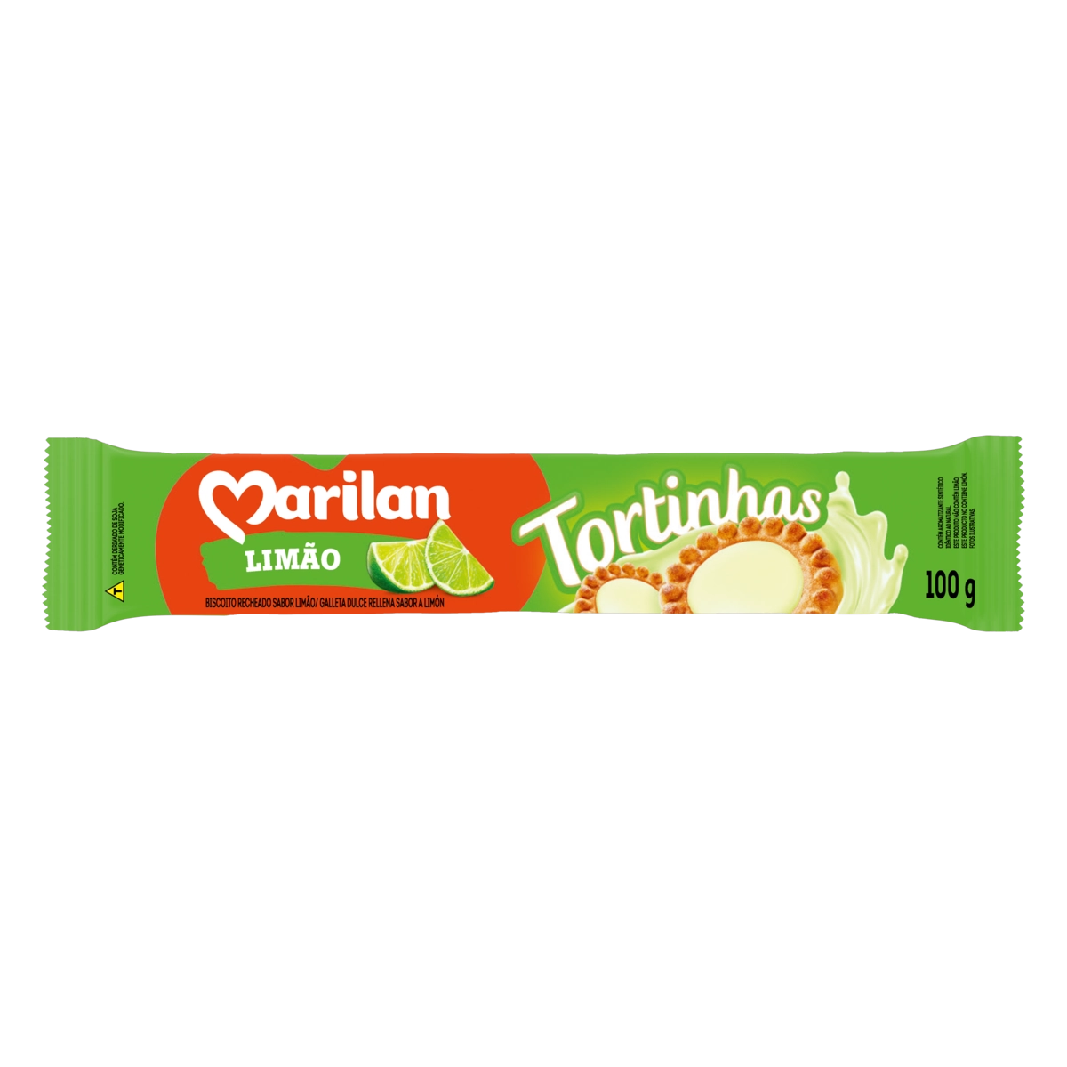 Biscoito Recheio Limão Marilan Tortinhas Pacote 100g