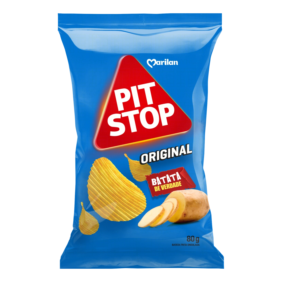 Batata Frita Ondulada Original Marilan Pit Stop Pacote 80g
