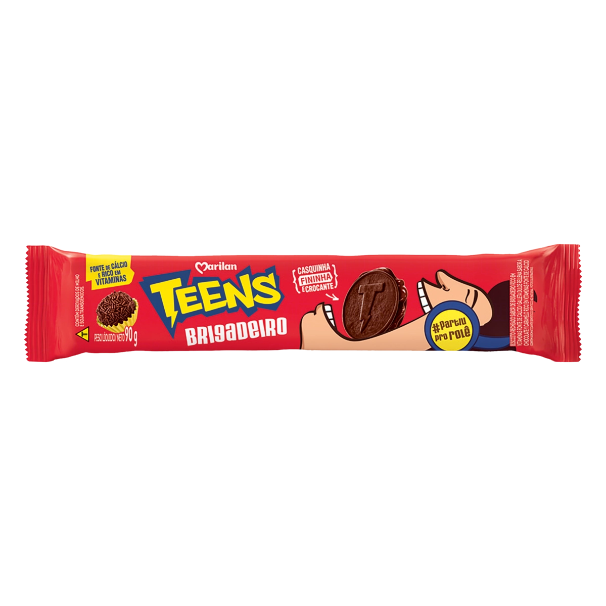 Biscoito Recheio Brigadeiro Marilan Teens Pacote 90g
