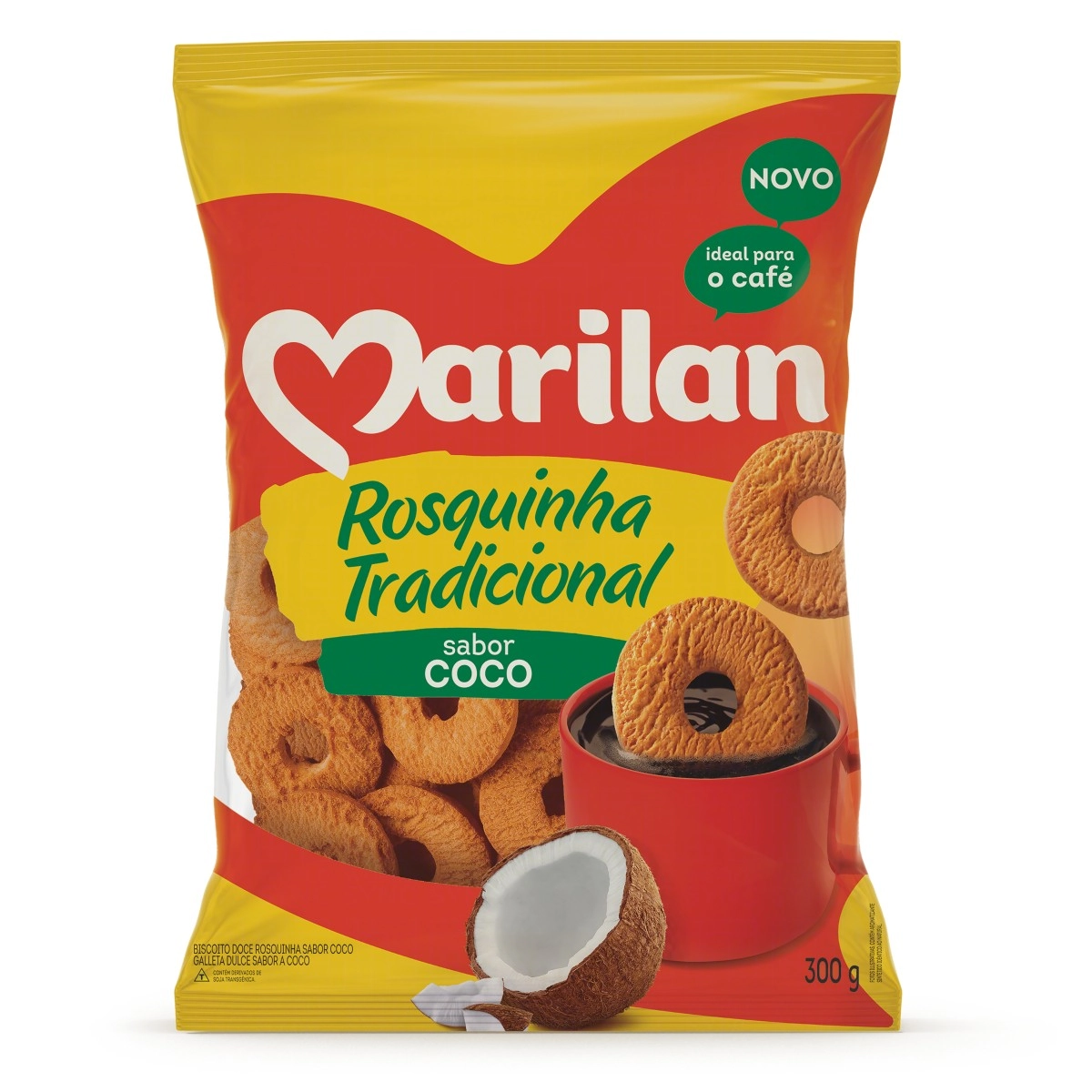Biscoito Rosquinha Coco Marilan Pacote 300g