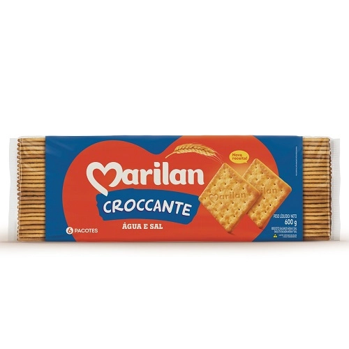 Biscoito água E Sal Crocante Marilan Pacote 600g