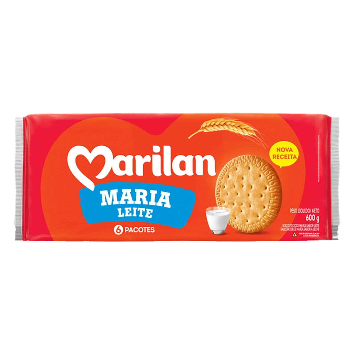 Biscoito Maria Leite Marilan Pacote 600g