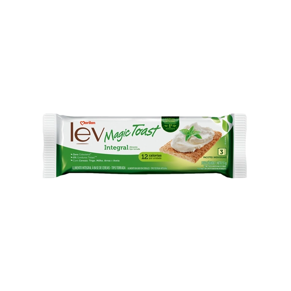 Torrada Integral Marilan Lev Magic Toast Pacote 55g 3 Unidades