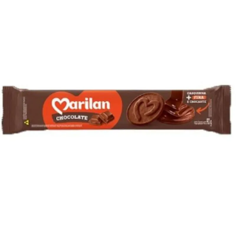 Biscoito Recheado Chocolate Marilan 80g