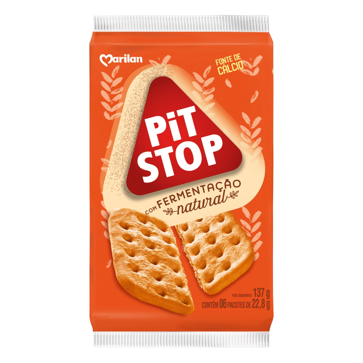 Pack Biscoito Marilan Pit Stop Pacote 137g 6 Unidades