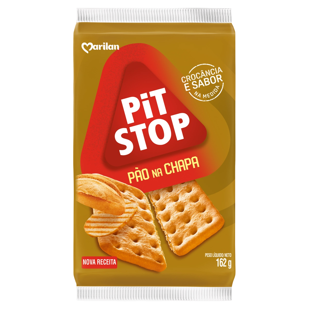 Pack Biscoito Pão Na Chapa Marilan Pit Stop Pacote 137g 6 Unidades