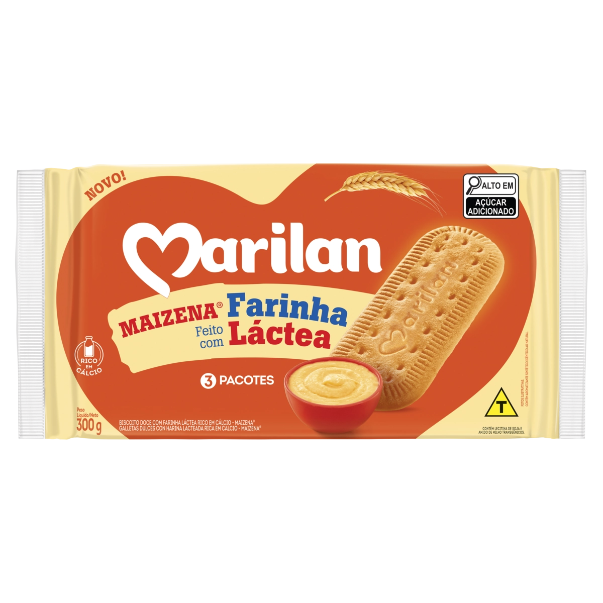 Biscoito Com Farinha Láctea Marilan Maizena Pacote 300g