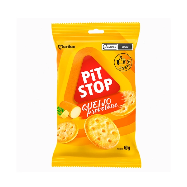 Biscoito Queijo Provolone Marilan Pit Stop Pacote 60g