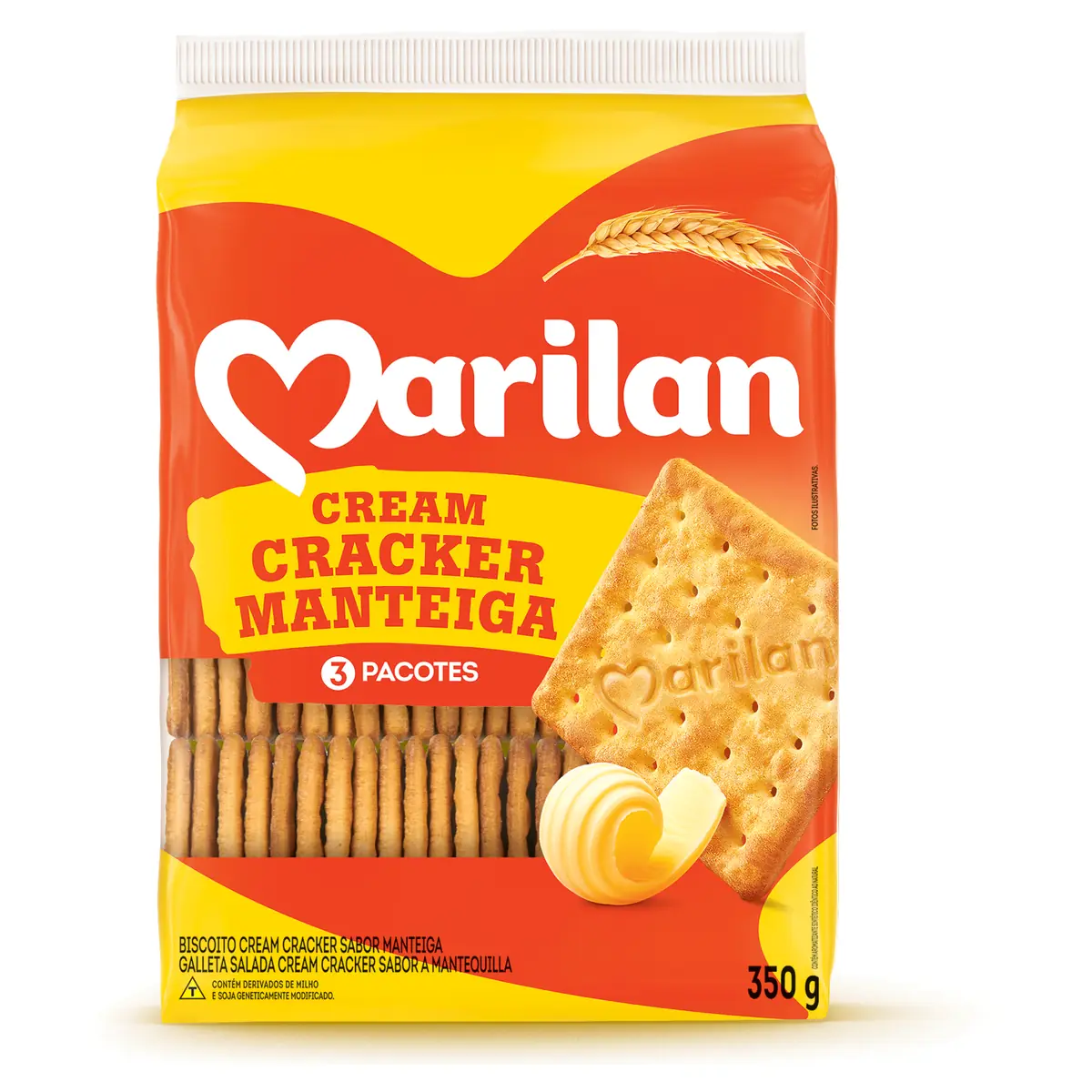 Biscoito Cream Cracker Manteiga Marilan Pacote 300g