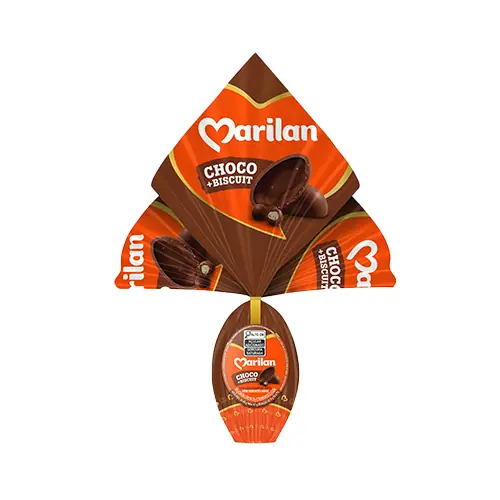 Ovo Pasc Ao Leite Choco Biscuit Marilan 140g