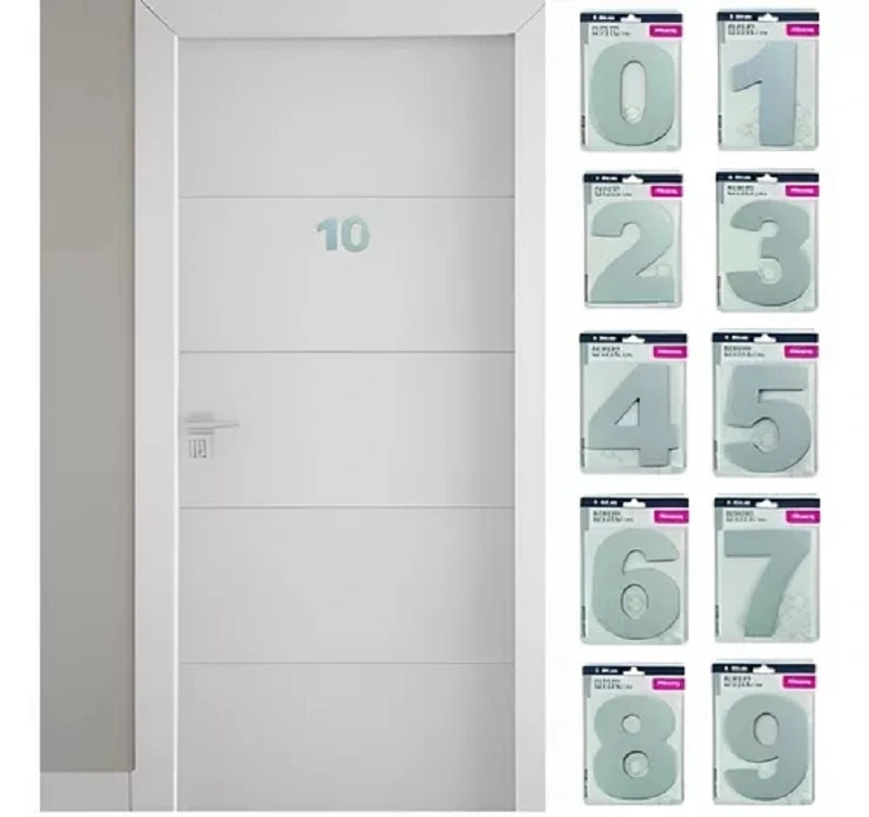 Numero Residencial Grande 12cm Acm Escovado - Dois