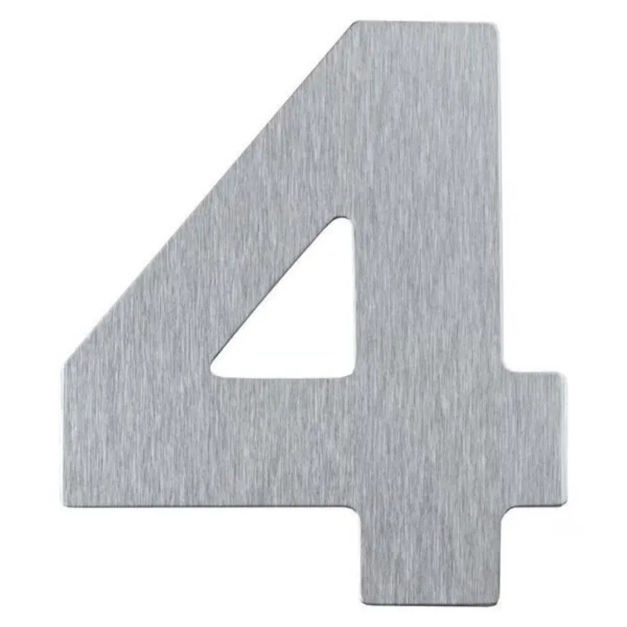 Numero Residencial Grande 12cm Acm Escovado - Quatro