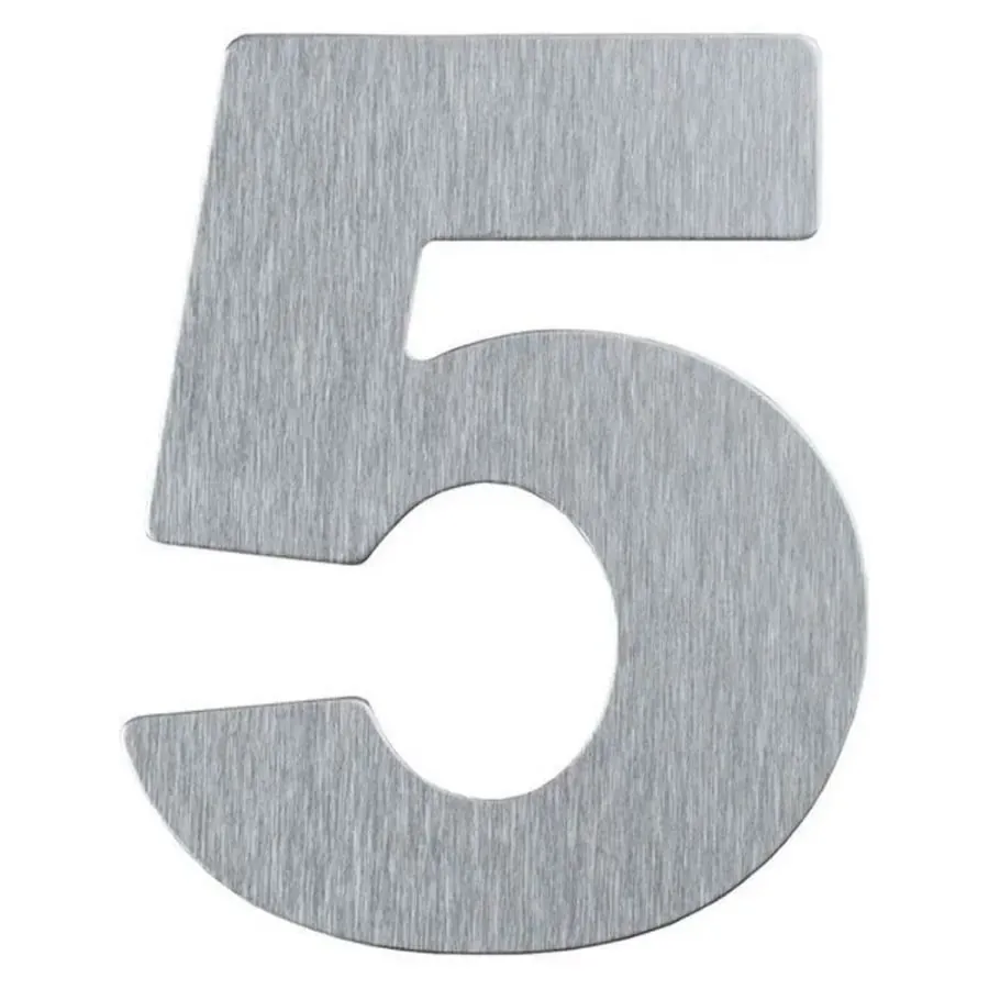 Numero Residencial Grande 12cm Acm Escovado - Cinco