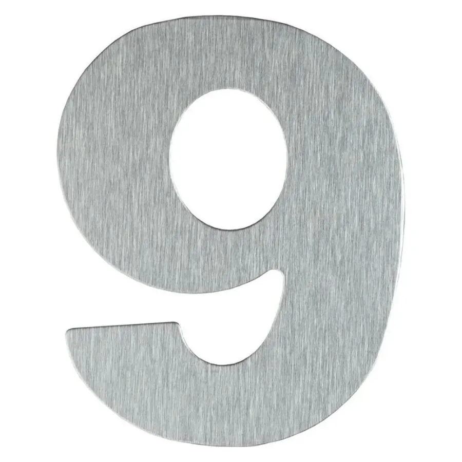 Numero Residencial Grande 12cm Acm Escovado - Nove