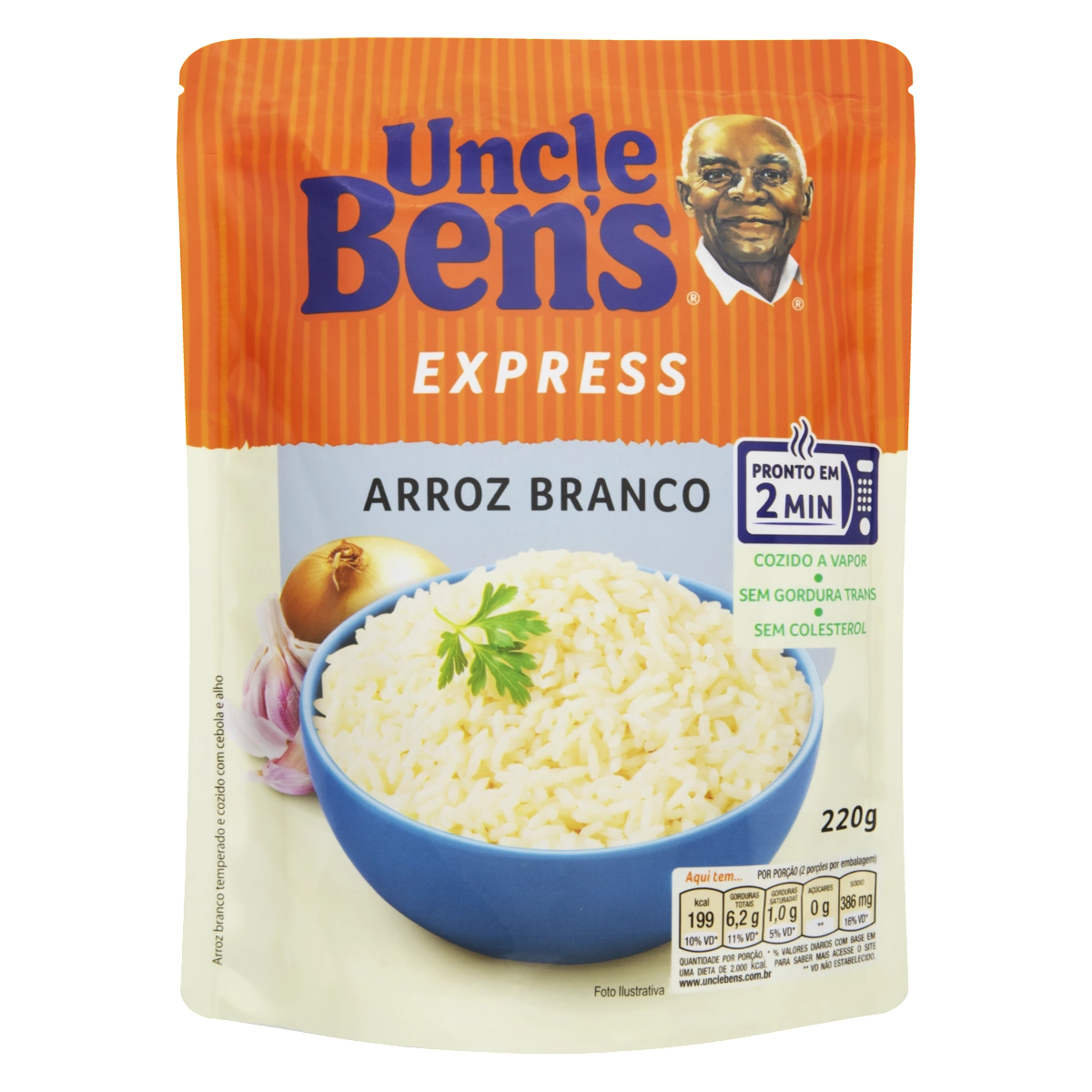 Arroz Cozido No Vapor Uncle Bens Express Sachê 220g