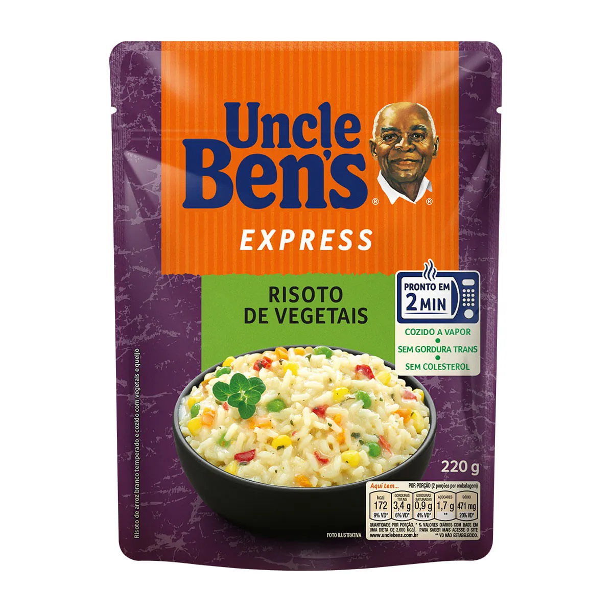 Risoto Vegetais Uncle Bens Express Sachê 220g